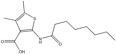 4,5-dimethyl-2-octanamidothiophene-3-carboxylic acid Struktur