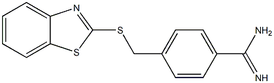 4-[(1,3-benzothiazol-2-ylsulfanyl)methyl]benzene-1-carboximidamide Struktur