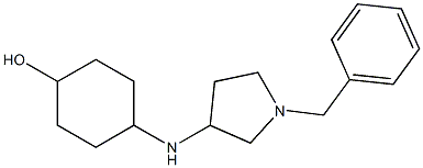 4-[(1-benzylpyrrolidin-3-yl)amino]cyclohexan-1-ol Struktur