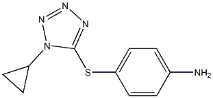 4-[(1-cyclopropyl-1H-1,2,3,4-tetrazol-5-yl)sulfanyl]aniline Struktur