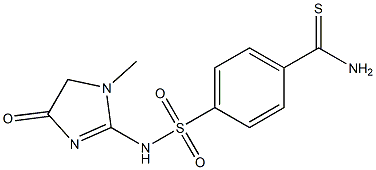 4-[(1-methyl-4-oxo-4,5-dihydro-1H-imidazol-2-yl)sulfamoyl]benzene-1-carbothioamide Struktur