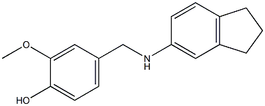 4-[(2,3-dihydro-1H-inden-5-ylamino)methyl]-2-methoxyphenol Struktur