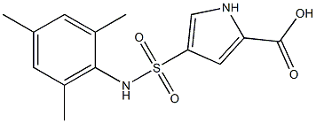 4-[(2,4,6-trimethylphenyl)sulfamoyl]-1H-pyrrole-2-carboxylic acid Struktur