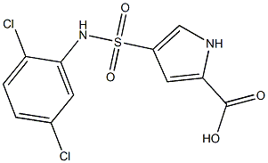 4-[(2,5-dichlorophenyl)sulfamoyl]-1H-pyrrole-2-carboxylic acid Struktur