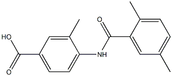 4-[(2,5-dimethylbenzene)amido]-3-methylbenzoic acid Struktur