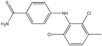 4-[(2,6-dichloro-3-methylphenyl)amino]benzene-1-carbothioamide Struktur