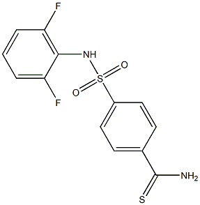 4-[(2,6-difluorophenyl)sulfamoyl]benzene-1-carbothioamide Struktur