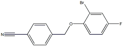 4-[(2-bromo-4-fluorophenoxy)methyl]benzonitrile Struktur