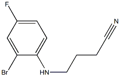 4-[(2-bromo-4-fluorophenyl)amino]butanenitrile Struktur