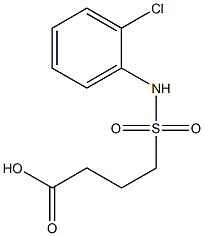 4-[(2-chlorophenyl)sulfamoyl]butanoic acid Struktur