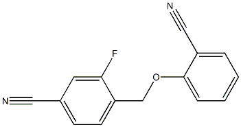 4-[(2-cyanophenoxy)methyl]-3-fluorobenzonitrile Struktur