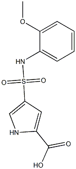 4-[(2-methoxyphenyl)sulfamoyl]-1H-pyrrole-2-carboxylic acid Struktur