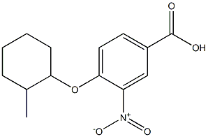 4-[(2-methylcyclohexyl)oxy]-3-nitrobenzoic acid Struktur