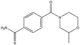 4-[(2-methylmorpholin-4-yl)carbonyl]benzenecarbothioamide Struktur