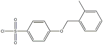 4-[(2-methylphenyl)methoxy]benzene-1-sulfonyl chloride Struktur