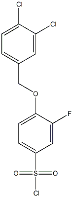 4-[(3,4-dichlorophenyl)methoxy]-3-fluorobenzene-1-sulfonyl chloride Struktur