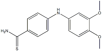 4-[(3,4-dimethoxyphenyl)amino]benzene-1-carbothioamide Struktur