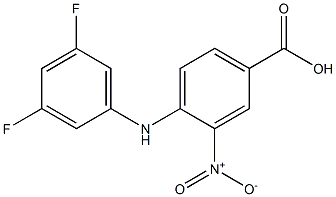 4-[(3,5-difluorophenyl)amino]-3-nitrobenzoic acid Struktur