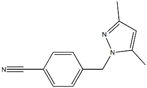 4-[(3,5-dimethyl-1H-pyrazol-1-yl)methyl]benzonitrile Struktur