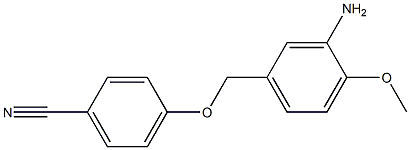 4-[(3-amino-4-methoxyphenyl)methoxy]benzonitrile Struktur