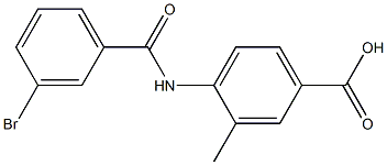 4-[(3-bromobenzoyl)amino]-3-methylbenzoic acid Struktur