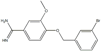 4-[(3-bromobenzyl)oxy]-3-methoxybenzenecarboximidamide Struktur