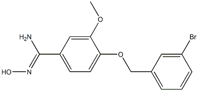 4-[(3-bromophenyl)methoxy]-N'-hydroxy-3-methoxybenzene-1-carboximidamide Struktur