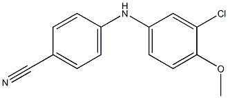 4-[(3-chloro-4-methoxyphenyl)amino]benzonitrile Struktur