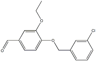 4-[(3-chlorophenyl)methoxy]-3-ethoxybenzaldehyde Struktur