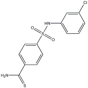 4-[(3-chlorophenyl)sulfamoyl]benzene-1-carbothioamide Struktur