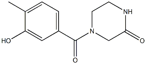 4-[(3-hydroxy-4-methylphenyl)carbonyl]piperazin-2-one Struktur