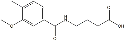 4-[(3-methoxy-4-methylphenyl)formamido]butanoic acid Struktur