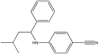 4-[(3-methyl-1-phenylbutyl)amino]benzonitrile Struktur