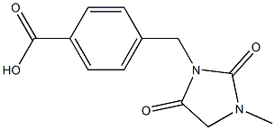 4-[(3-methyl-2,5-dioxoimidazolidin-1-yl)methyl]benzoic acid Struktur