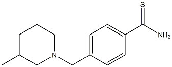 4-[(3-methylpiperidin-1-yl)methyl]benzenecarbothioamide Struktur