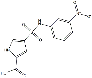 4-[(3-nitrophenyl)sulfamoyl]-1H-pyrrole-2-carboxylic acid Struktur