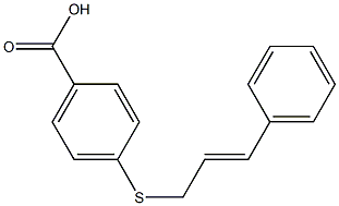 4-[(3-phenylprop-2-en-1-yl)sulfanyl]benzoic acid Struktur