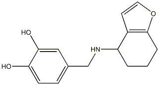 4-[(4,5,6,7-tetrahydro-1-benzofuran-4-ylamino)methyl]benzene-1,2-diol Struktur