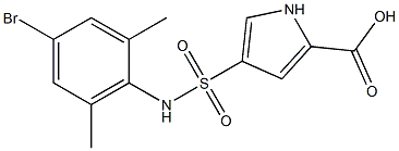 4-[(4-bromo-2,6-dimethylphenyl)sulfamoyl]-1H-pyrrole-2-carboxylic acid Struktur