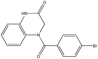 4-[(4-bromophenyl)carbonyl]-1,2,3,4-tetrahydroquinoxalin-2-one Struktur