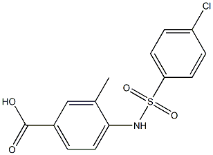 4-[(4-chlorobenzene)sulfonamido]-3-methylbenzoic acid Struktur