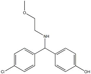 4-[(4-chlorophenyl)[(2-methoxyethyl)amino]methyl]phenol Struktur