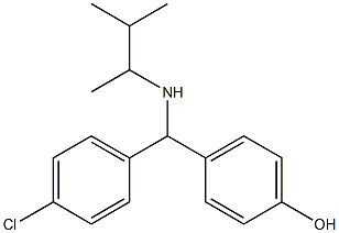 4-[(4-chlorophenyl)[(3-methylbutan-2-yl)amino]methyl]phenol Struktur