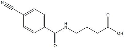 4-[(4-cyanobenzoyl)amino]butanoic acid Struktur