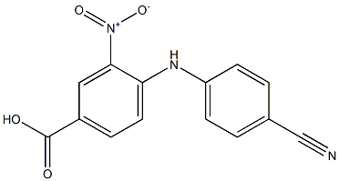 4-[(4-cyanophenyl)amino]-3-nitrobenzoic acid Struktur