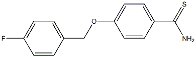 4-[(4-fluorophenyl)methoxy]benzene-1-carbothioamide Struktur