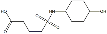 4-[(4-hydroxycyclohexyl)sulfamoyl]butanoic acid Struktur