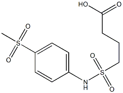 4-[(4-methanesulfonylphenyl)sulfamoyl]butanoic acid Struktur