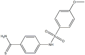 4-[(4-methoxybenzene)sulfonamido]benzene-1-carbothioamide Struktur