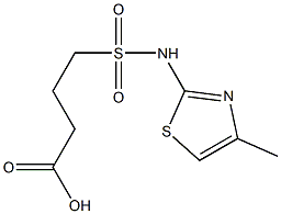 4-[(4-methyl-1,3-thiazol-2-yl)sulfamoyl]butanoic acid Struktur